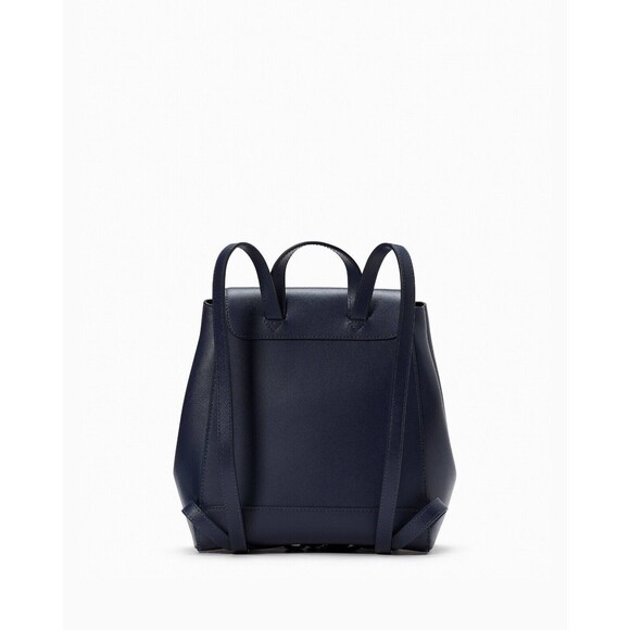 New Kate Spade Madison Flap Backpack Saffiano Leather Parisian Navy - Picture 5 of 5